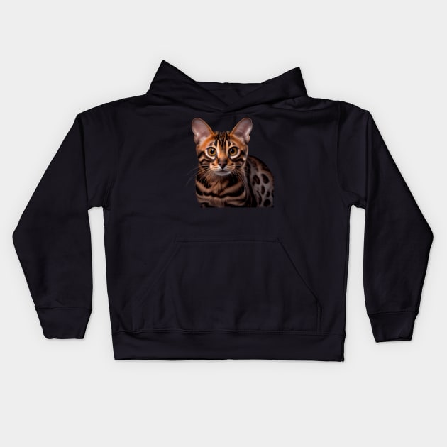 Bengal Cat - A Sweet Gift Idea For All Cat Lovers And Cat Moms Kids Hoodie by PD-Store